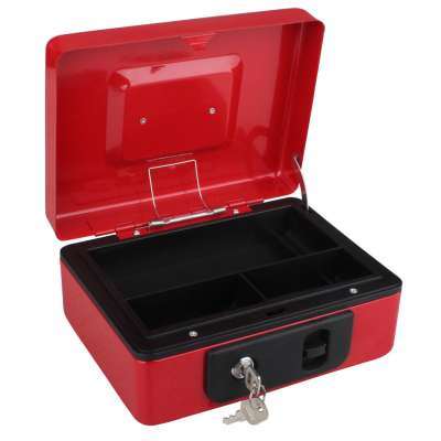 Custom logo safety metal cash box with combination lock